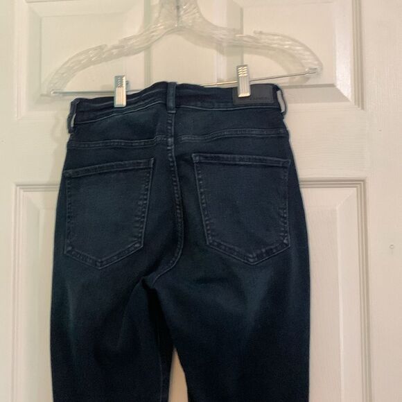 Express Stretch + Denim Perfect Curves Dark Wash Legging High Rise Size 2 R - Picture 6 of 8